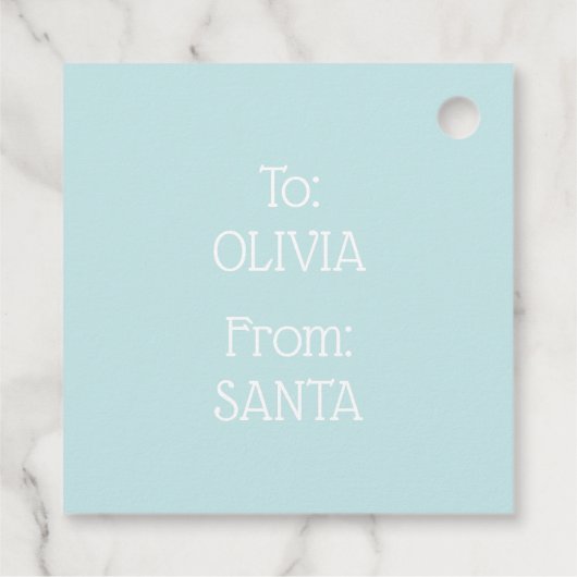 かわいいミントスノーフレークスター フェイバータグ (裏面)