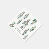 かわいいミントナツクラッカーボーバースデーパーティー スタンダードカクテルナプキン (角)