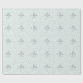 かわいいミント不気味キュート10月ベビーシャワー ラッピングペーパー (フラット)