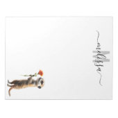 かわいいミーアカット 水彩 モノグラム 名前 ノート (正面)