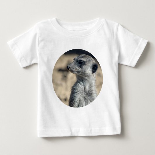 かわいいミーアキャット ベビーTシャツ (正面)