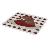 かわいいミートボー食べルのスパゲッティ カッティングボード (角)