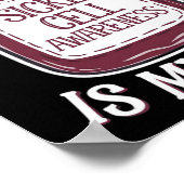 かわいいミーム国立鎌細胞支援認識度M ポスター (角)