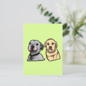 かわいいミーム犬 ポストカード (スタンド正面)