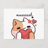 かわいいムアキスかわいこちゃん猫はがき ポストカード (正面)