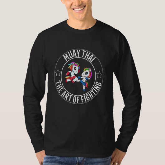 かわいいムエタイユニコーンガールズ Tシャツ (正面)