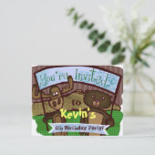 かわいいムースとベア 招待状 (スタンド正面)