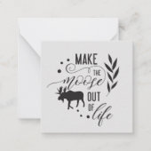 かわいいムースの生活勇気付けられる追加気持ち ノートカード (正面)