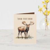 かわいいムース好き追加文字 カード (黄色い花)