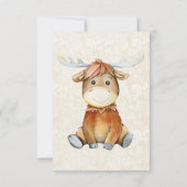 かわいいムース水彩赤ちゃんシャワーサンキューカード サンキューカード (裏面)