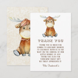 かわいいムース水彩赤ちゃんシャワーサンキューカード サンキューカード