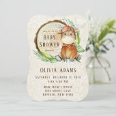 かわいいムース水彩赤ちゃんシャワー 招待状 (スタンド正面)