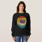 かわいいムース眠る スウェットシャツ (正面フル)