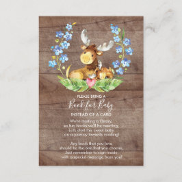 かわいいムース赤ちゃんシャワーベビー用ブック エンクロージャーカード