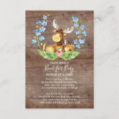 かわいいムース赤ちゃんシャワーベビー用ブック エンクロージャーカード (正面)