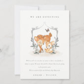 かわいいムームディアファウンフローラクレストベビー発表 サンキューカード (正面)