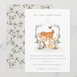 かわいいムームディアファウンフローラクレストベビー発表 サンキューカード