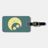 かわいいムーンと星トラベルラゲッジタグ ラゲッジタグ (正面横)