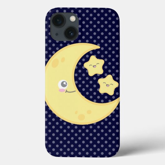 かわいいムーンと星iPadのエアケース Case-Mate iPhoneケース (裏面)