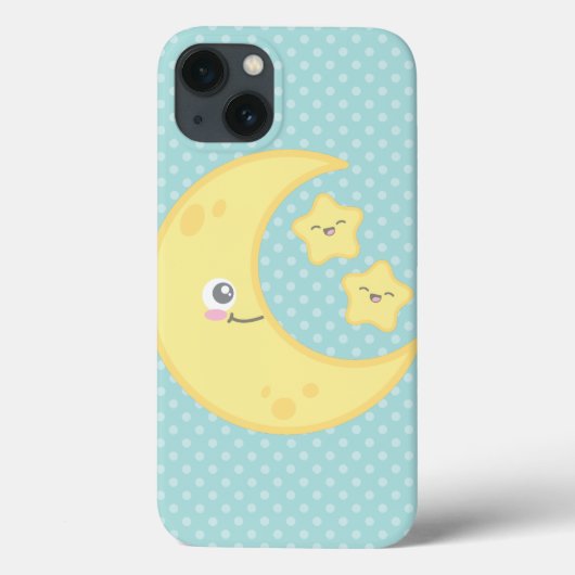 かわいいムーンと星iPadのエアケース Case-Mate iPhoneケース (裏面)