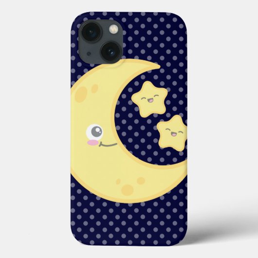 かわいいムーンと星iPadケース Case-Mate iPhoneケース (裏面)