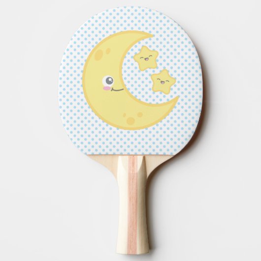 かわいいムーンアンドスターズ卓球ラケット 卓球ラケット (裏面)