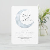 かわいいムーンベイビーシャワー招待状 招待状 (スタンド正面)
