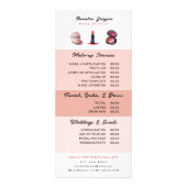 かわいいメイクアップアーティストの製品とサービスメニュー ラックカード (正面)