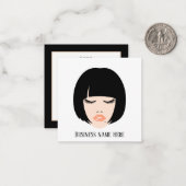 かわいいメイクアップアーティスト任意の目的ノートカード ノートカード (正面/裏面インサイチュ)