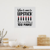 かわいいメイクアップアーティスト口紅ワードアート ポスター (キッチン)