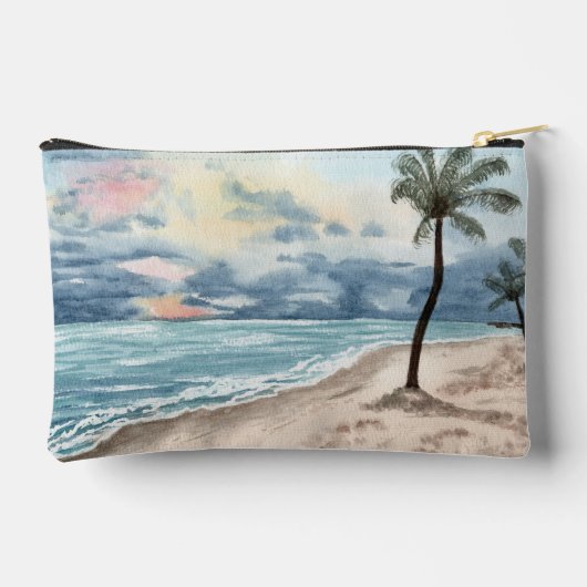 かわいいメイクアップバッグジッパトートビーチ アクセサリーポーチ (裏面)