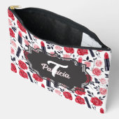 かわいいメイクアップパターン追加モノグラム アクセサリーポーチ (見開き)