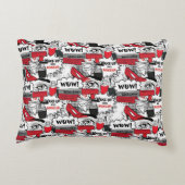 かわいいメイクアップ女の子 – かわいい美しいとGlamファッション アクセントクッション (裏面)