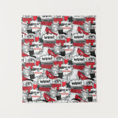 かわいいメイクアップ女の子 – かわいい美しいとGlamファッション タペストリー (正面)