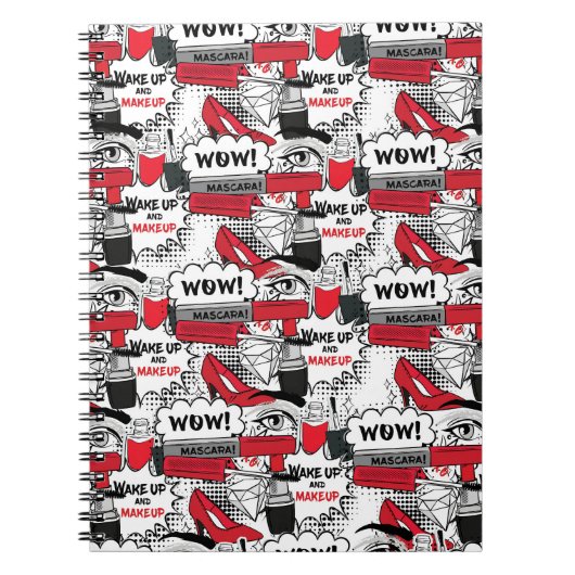 かわいいメイクアップ女の子 – かわいい美しいとGlamファッション ノートブック (正面)