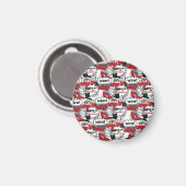 かわいいメイクアップ女の子 – かわいい美しいとGlamファッション マグネット (正面/裏面)