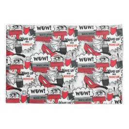 かわいいメイクアップ女の子 – かわいい美しいとGlamファッション 枕カバー