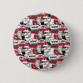 かわいいメイクアップ女の子 – かわいい美しいとGlamファッション 缶バッジ (正面)