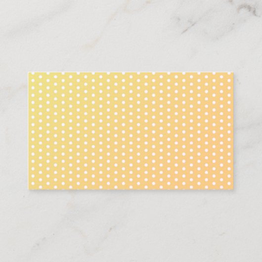 かわいいメイドガール水玉模様清掃サービス 名刺 (裏面)