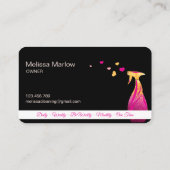 かわいいメイドクリーニングハウスカラフルハート 名刺 (裏面)