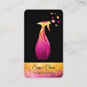 かわいいメイドクリーニングハウスカラフルハート 名刺 (正面)