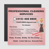 かわいいメイドハウスクリーニングサービス清掃サービス (正面/裏面)