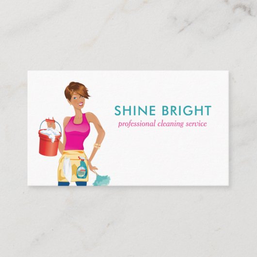 かわいいメイドハウスクリーンサービス 名刺 (正面)