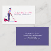 かわいいメイドハウスクリーンサービス 名刺 (正面/裏面)