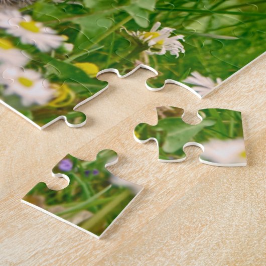 かわいいメインのあらいぐまの子ネコ猫の花-ゲームのジグソーパズル ジグソーパズル (側面)