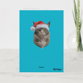 かわいいメインクーンの猫のクリスマス シーズンカード (裏面)