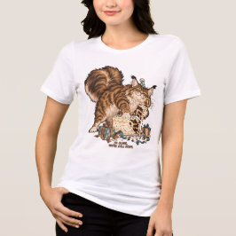 かわいいメインクーンの誕生日 トライブレンドTシャツ
