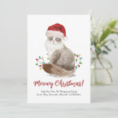 かわいいメオウィクリスマスキャットサンタハットカスタム シーズンカード (スタンド正面)