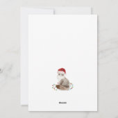 かわいいメオウィクリスマスキャットサンタハットカスタム シーズンカード (裏面)