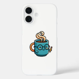 かわいいメガネのコーヒーマグ iPhone 16ケース